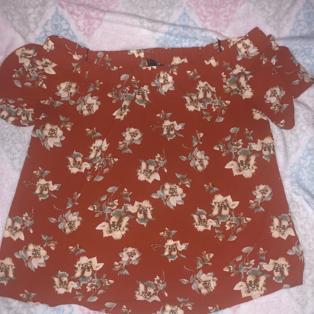 Floral off the shoulder top